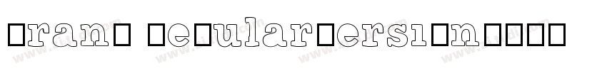 Brand RegularVersion字体转换